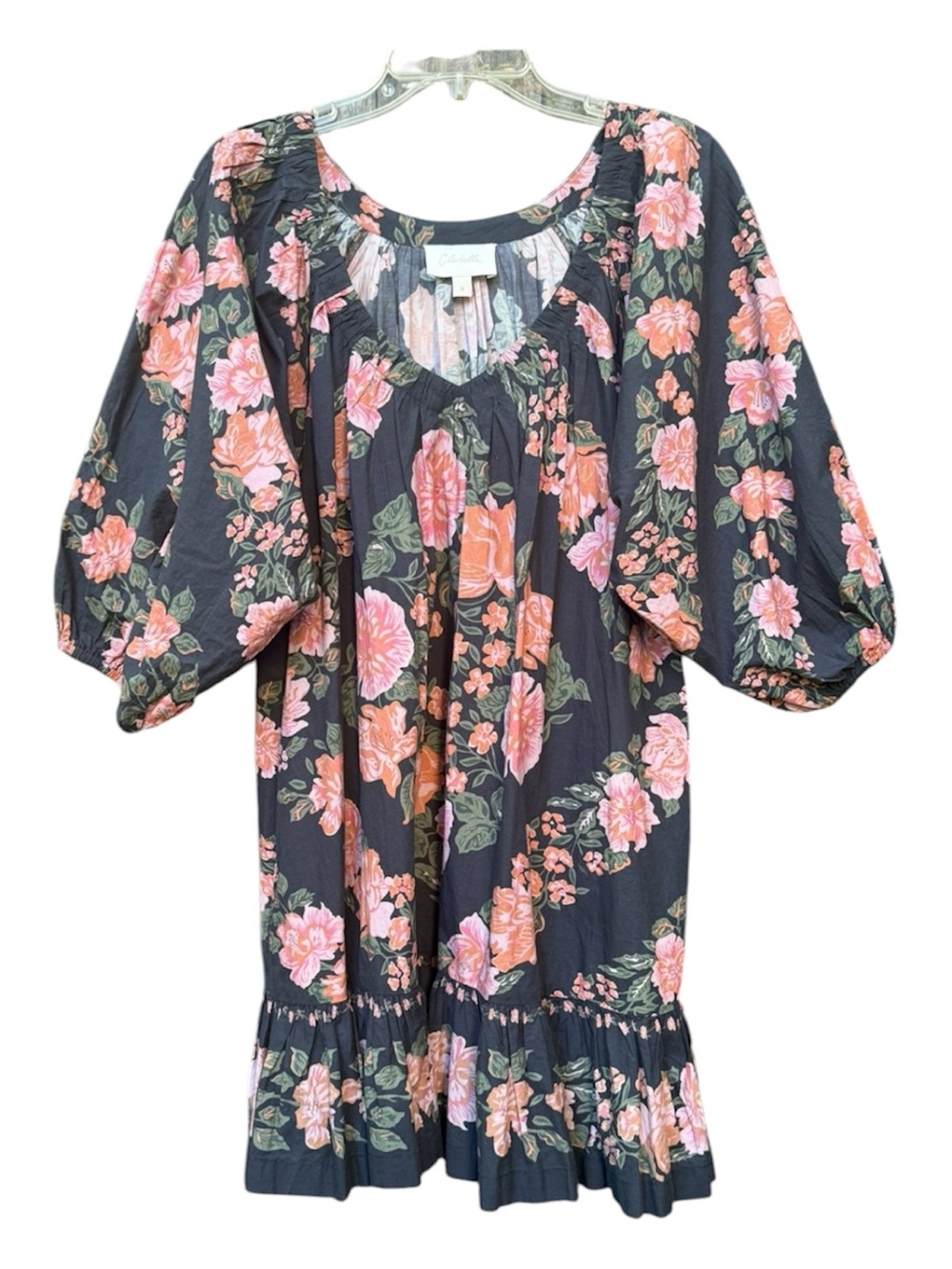 Cleobella Haley Dress Juliet Floral Black Boho Ruffle Mini Size Small NWOT - Picture 8 of 12